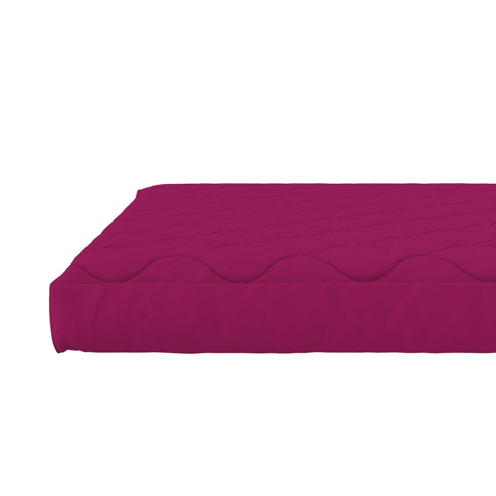 6 Inch Quilted Mattress with Machine Washable Cover - Hot Pink - Full