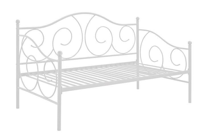 Victoria Metal Daybed with 15 Inch Clearance for Storage - White - Twin