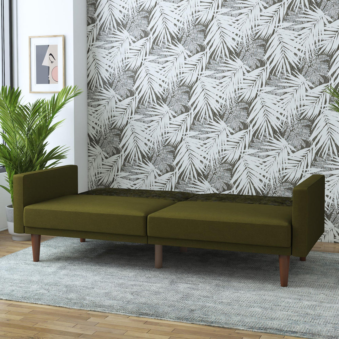 Wimberly Upholstered Futon - Olive Green