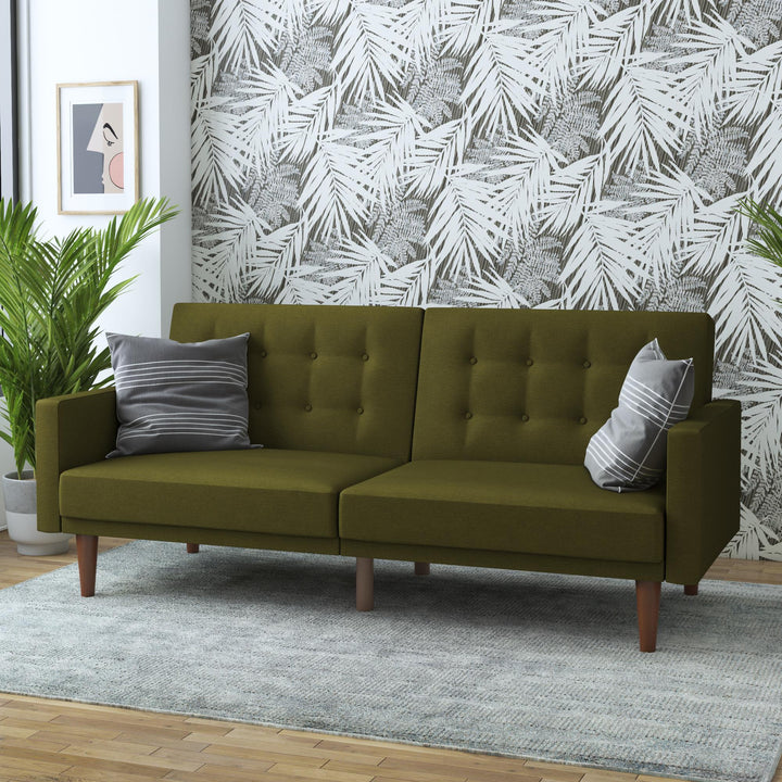 Wimberly Upholstered Futon - Olive Green