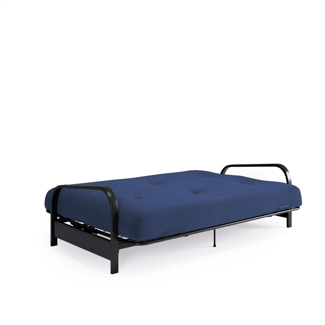 Cleo Black Metal Arm Full Size Futon Frame - Blue - Full