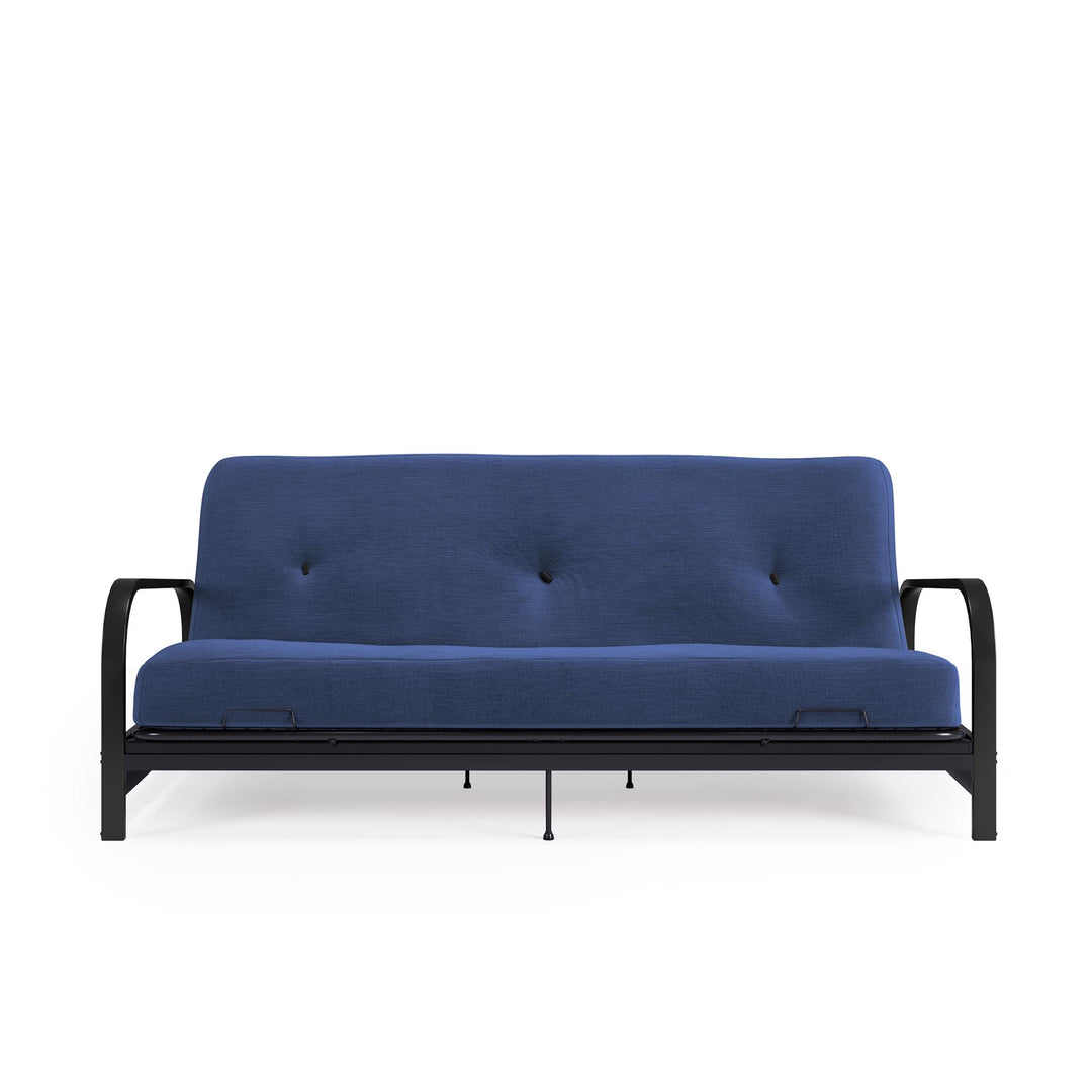 Cleo Black Metal Arm Full Size Futon Frame - Blue - Full