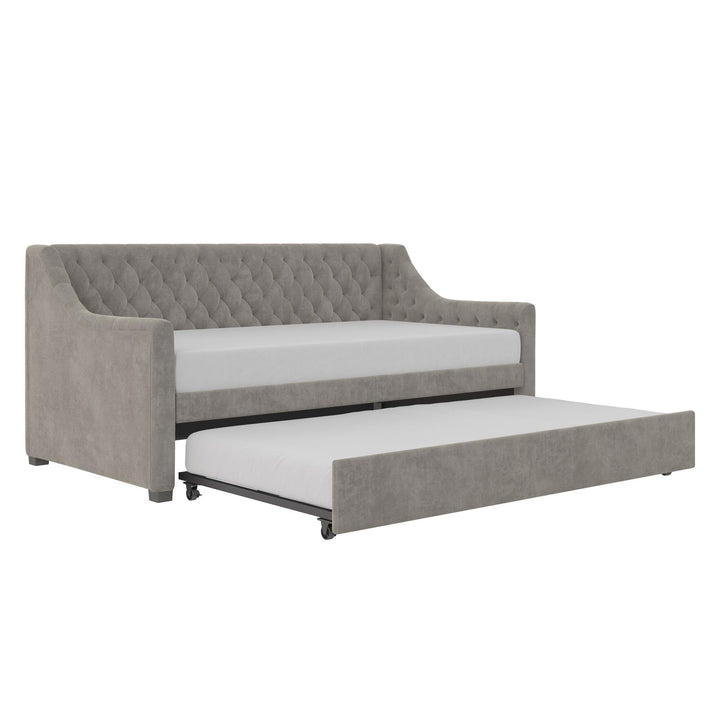 Monarch Hill Ambrosia Upholstered Daybed and Trundle Set - Light Gray - Twin