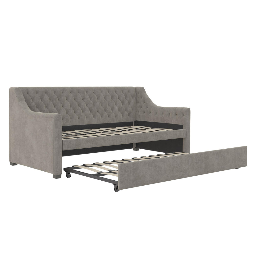 Monarch Hill Ambrosia Upholstered Daybed and Trundle Set - Light Gray - Twin