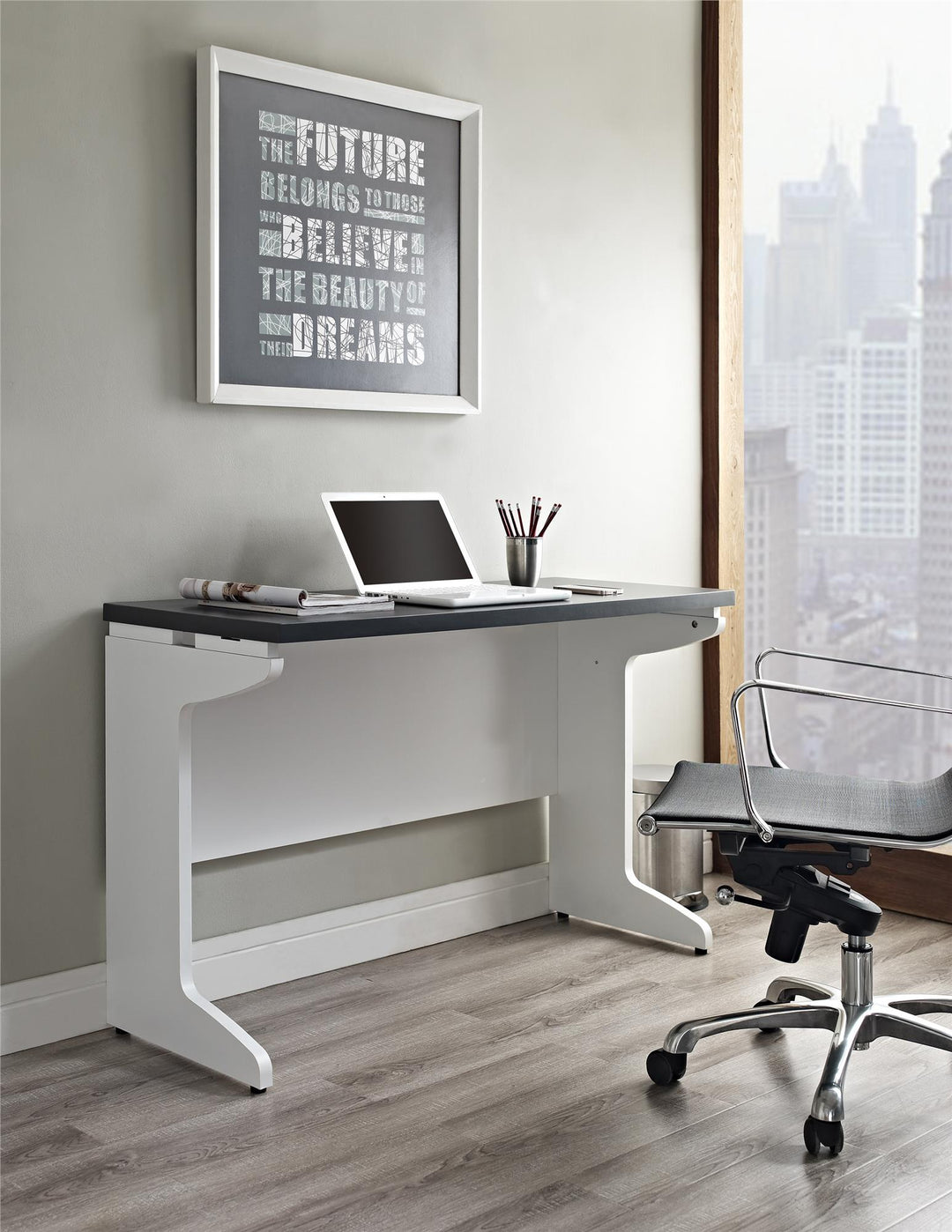 Pursuit Bridge Table - White