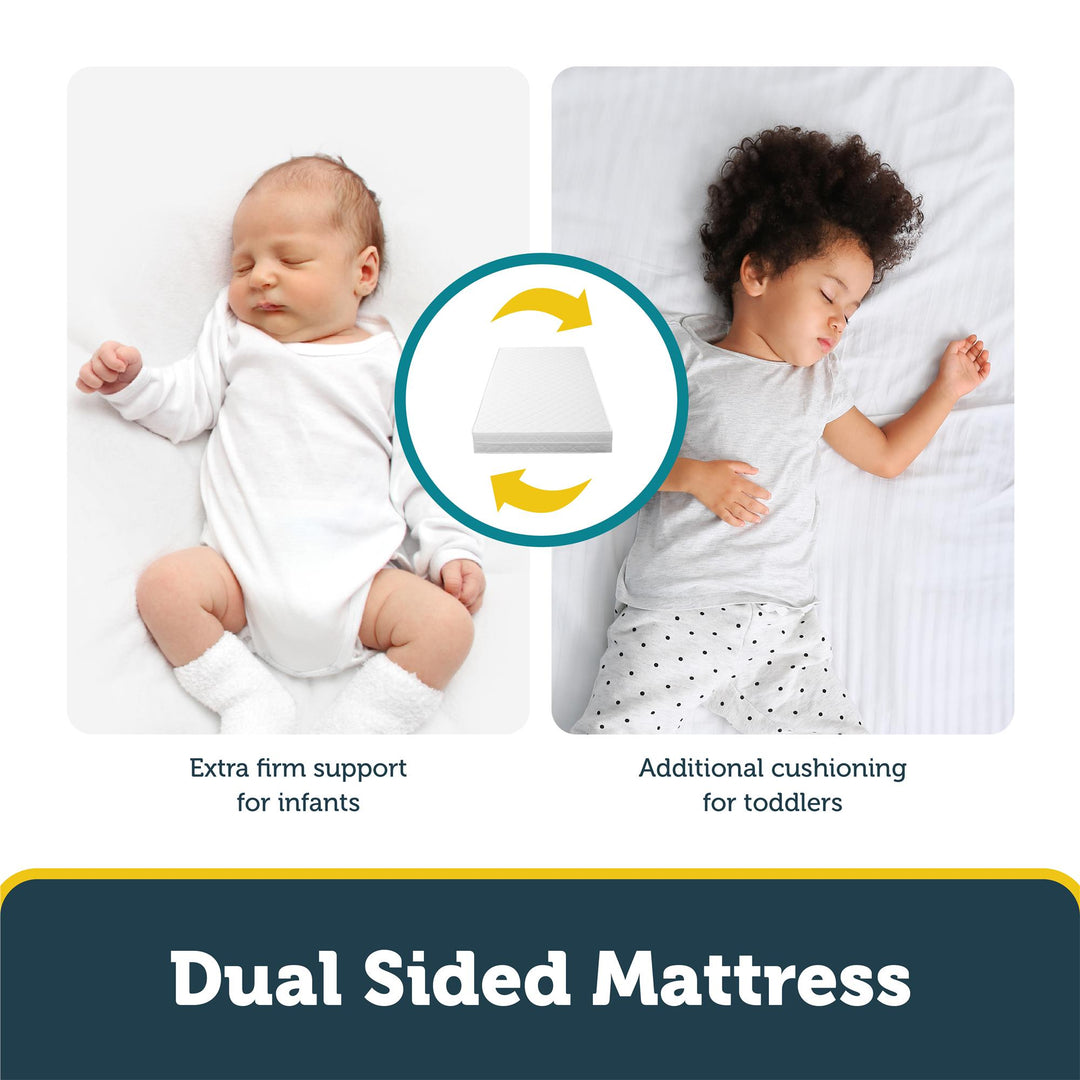 Precious Angel Grow with Me 2-in-1 Baby Crib & Toddler Bed Mattress - White - Crib & Toddler Mattress