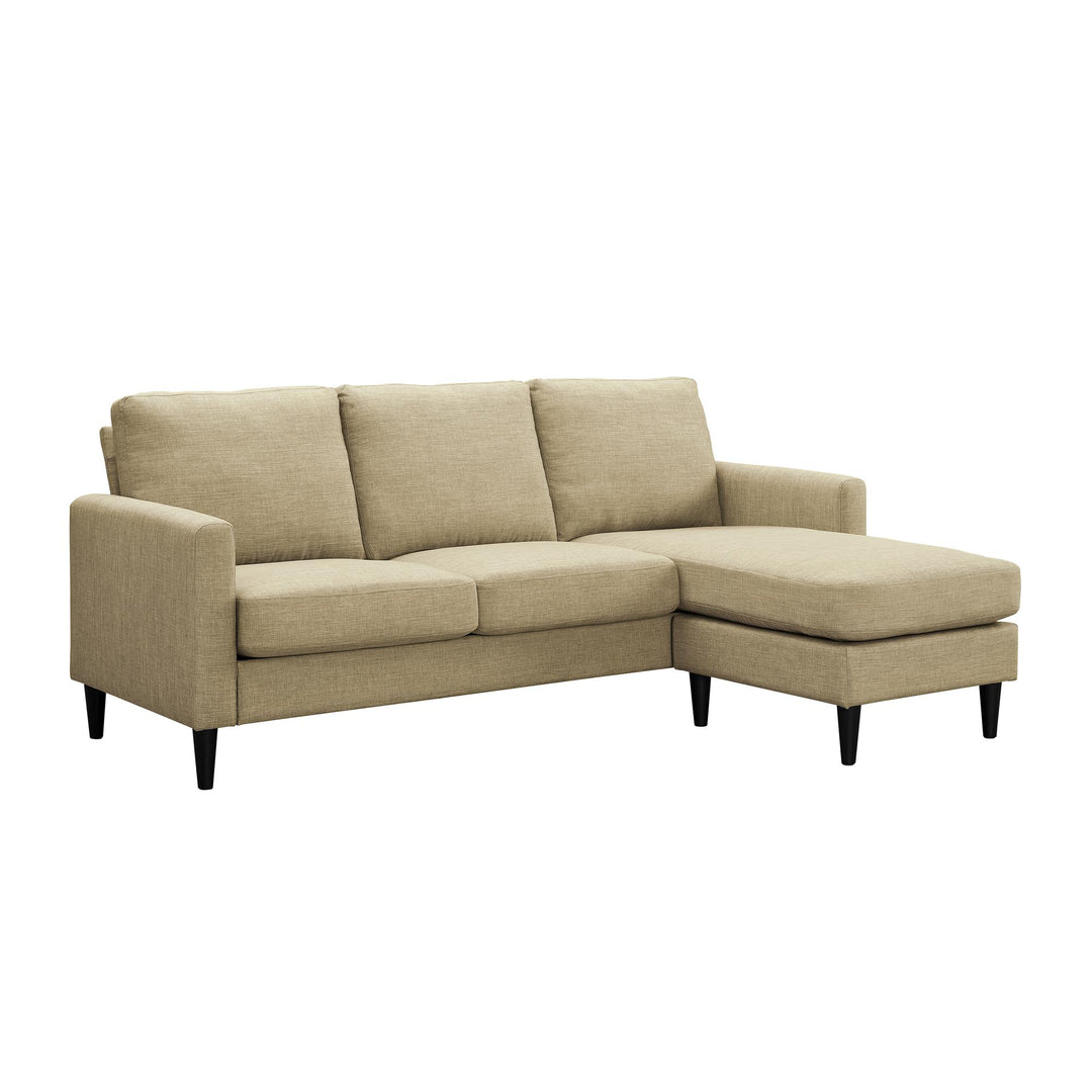 Kaci Linen Upholstered Reversible Sectional - Beige