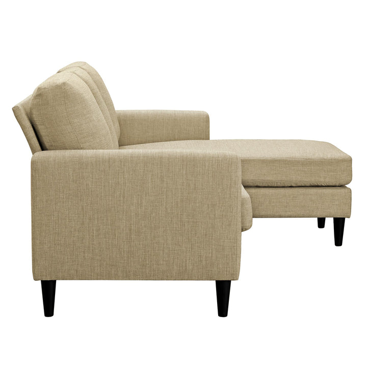 Kaci Linen Upholstered Reversible Sectional - Beige