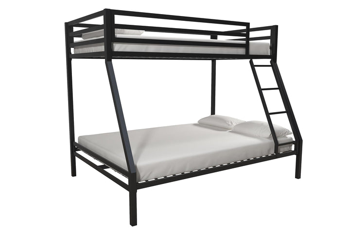 Lara Premium Twin over Full Metal Bunk Bed - Black - Twin-Over-Full