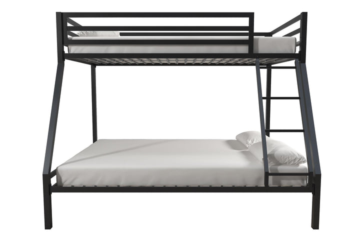 Lara Premium Twin over Full Metal Bunk Bed - Black - Twin-Over-Full