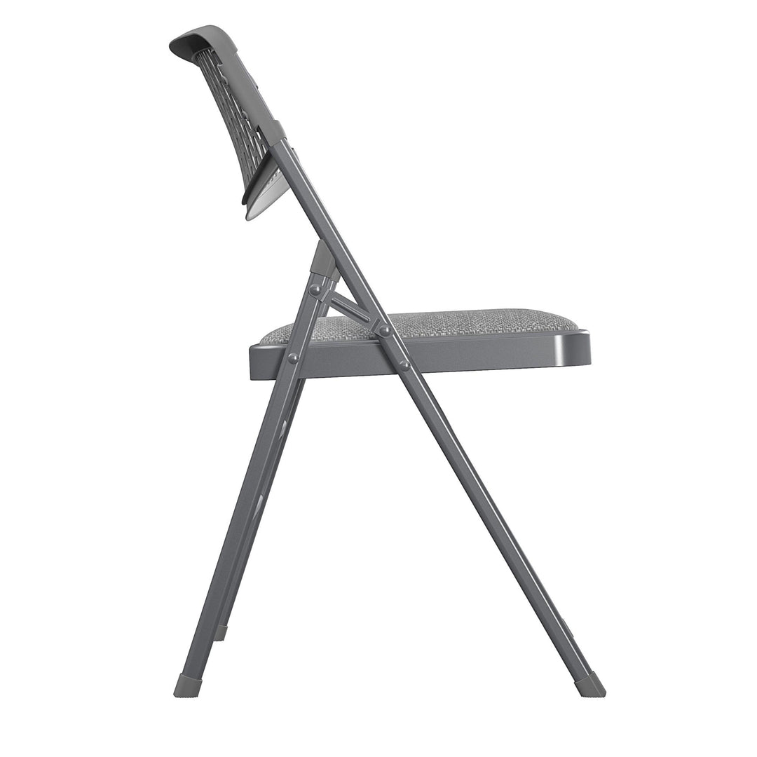 Ultra-Comfort Commercial XL Premium Fabric Padded Folding Chair Set - Gray - 4-Pack