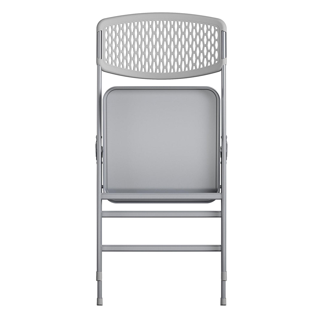 Ultra-Comfort Commercial XL Premium Fabric Padded Folding Chair Set - Gray - 4-Pack