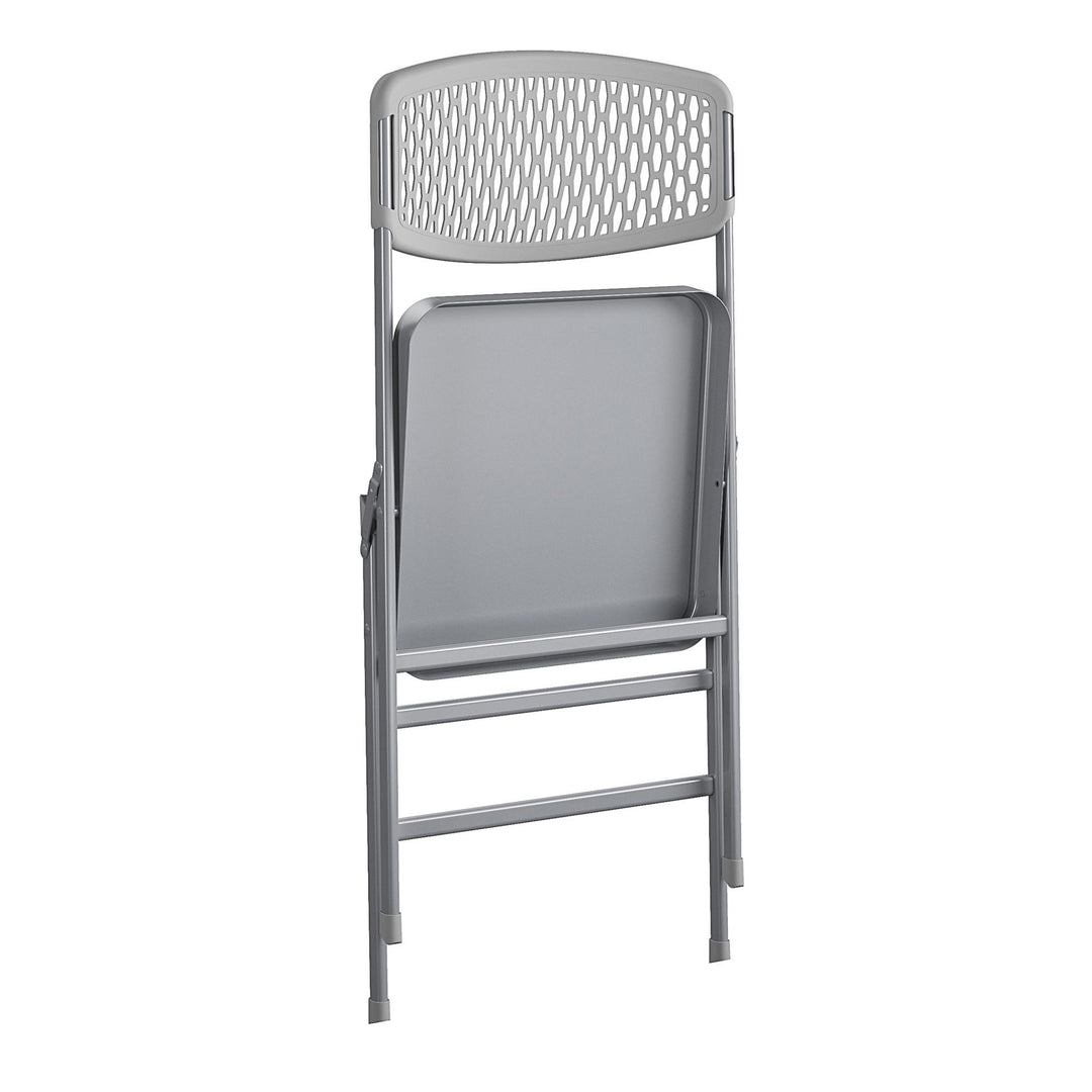 Ultra-Comfort Commercial XL Premium Fabric Padded Folding Chair Set - Gray - 4-Pack