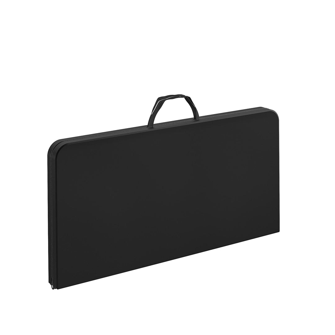 38.5 Inch Indoor and Outdoor Fold-in-Half Card Table with Handle - Black - 1-Pack