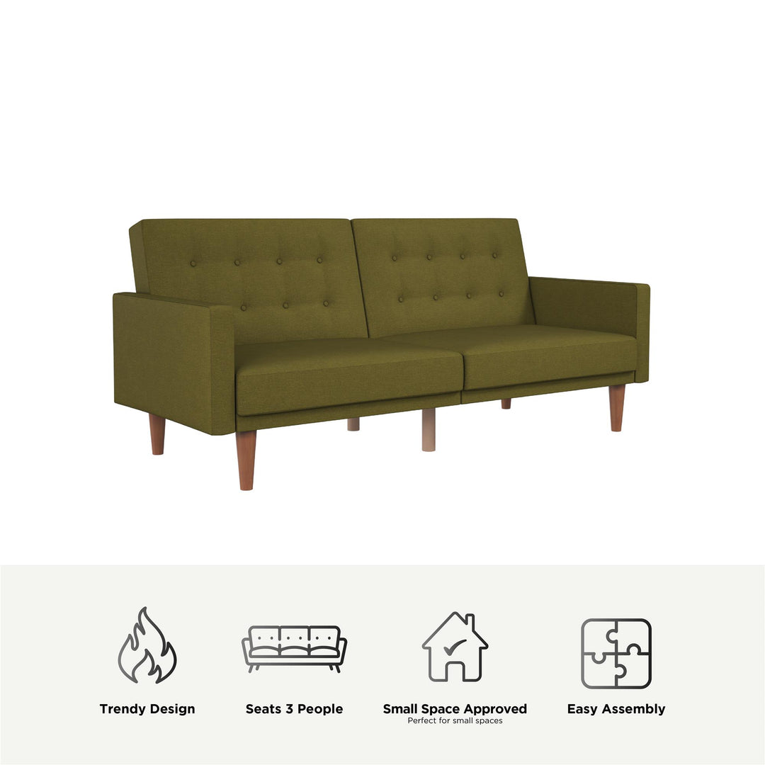 Wimberly Upholstered Futon - Olive Green