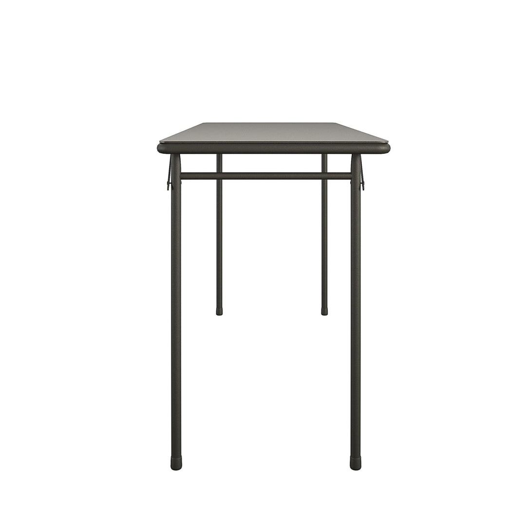 20 Inch x 48 Inch Vinyl Top Serving Folding Table for Indoor/Outdoor - Black - 20” x 48”