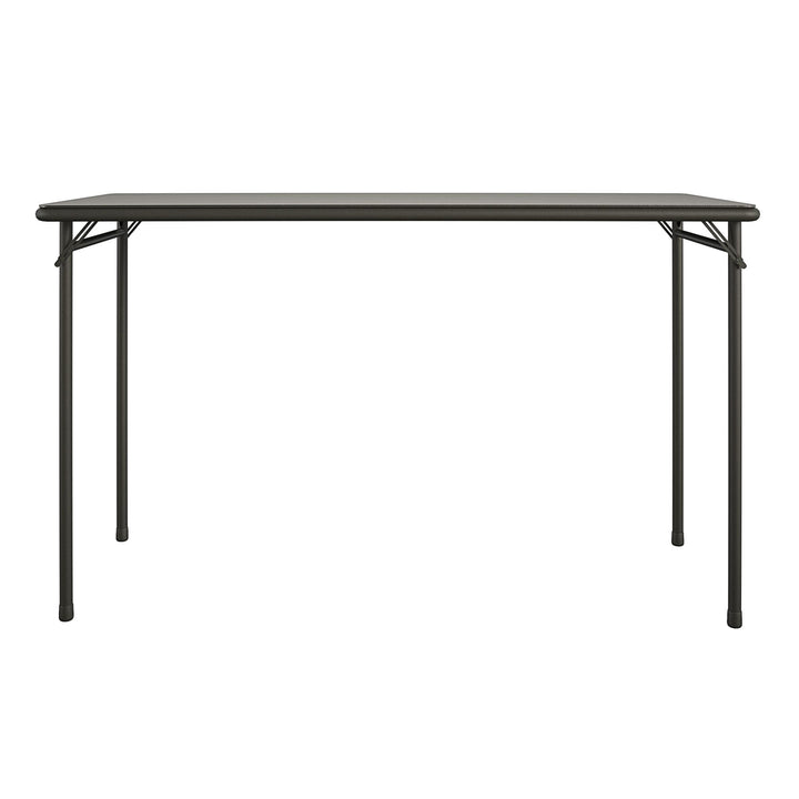 20 Inch x 48 Inch Vinyl Top Serving Folding Table for Indoor/Outdoor - Black - 20” x 48”