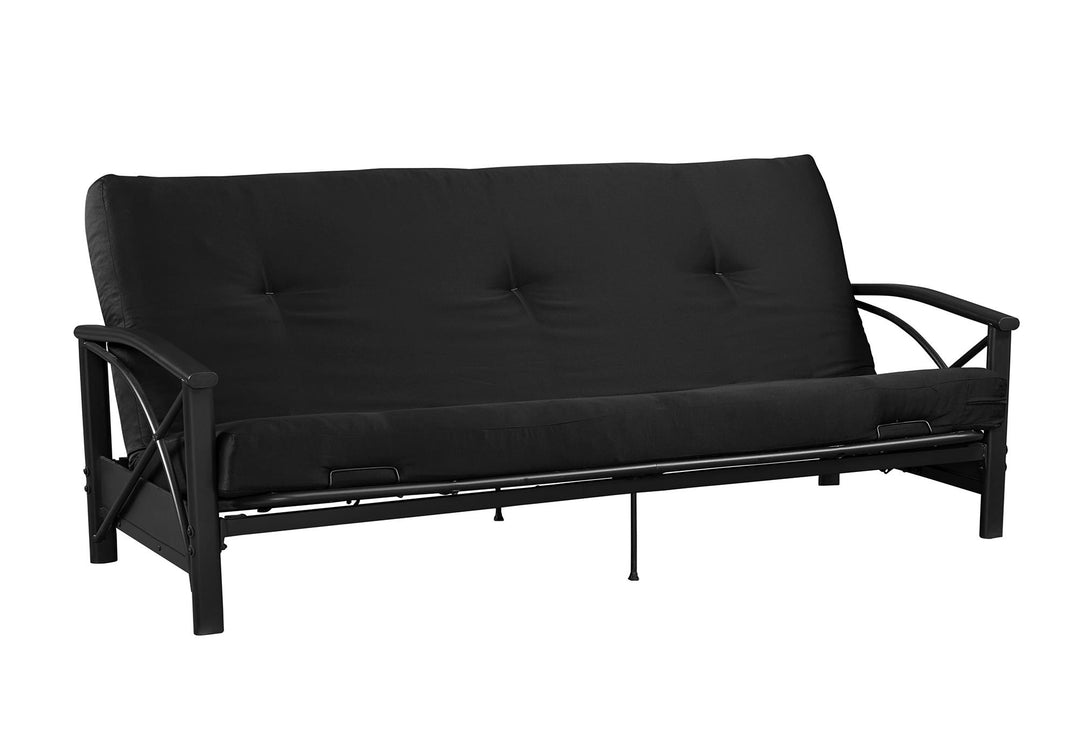 Caden 6 Inch Thermobonded High Density Polyester Fill Futon Mattress - Black - Full