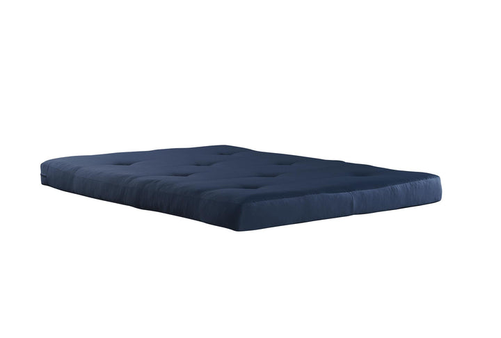 Caden 6 Inch Full Size Poly Filled Futon Mattress - Blue - Full