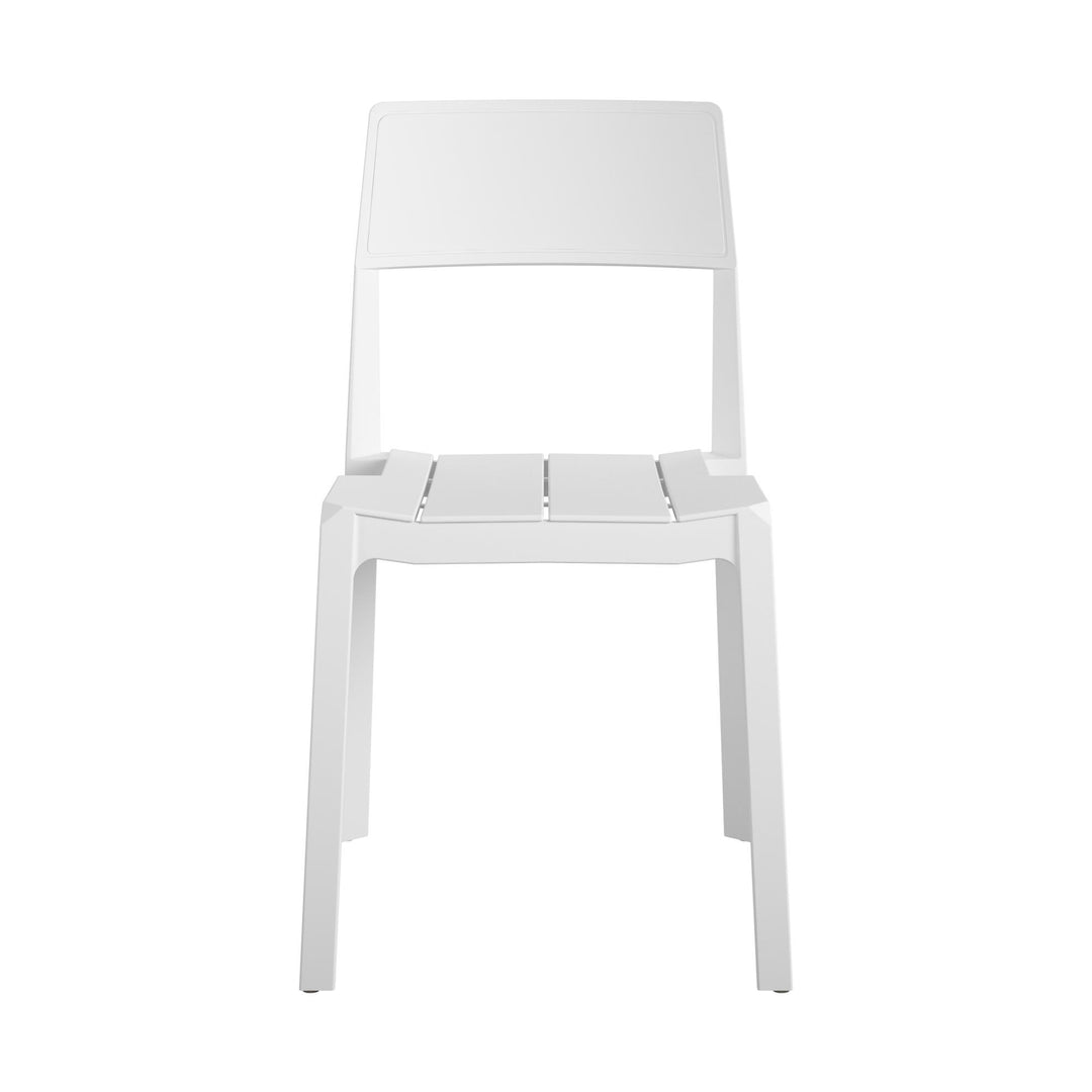 Chandler Indoor/Outdoor Stacking Dining Chairs, Set of 4 - White - 4-Pack