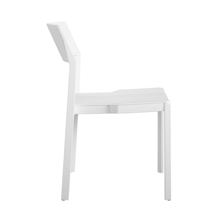 Chandler Indoor/Outdoor Stacking Dining Chairs, Set of 4 - White - 4-Pack