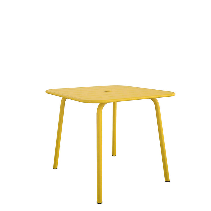 June Outdoor/Indoor Square Dining Table - Yellow