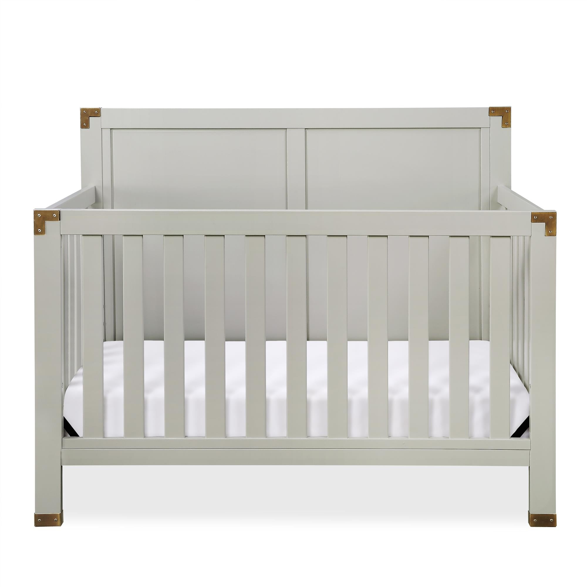 White crib hotsell with gold accents