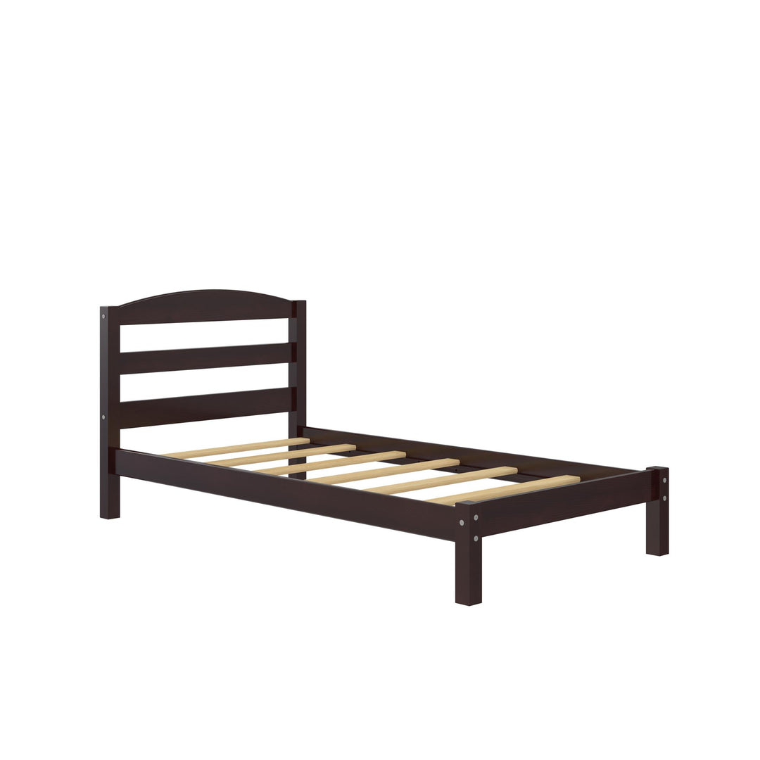 Brycen Kids Twin Size Wood Platform Bed Frame - Espresso - Twin