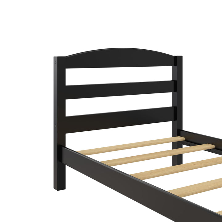 Brycen Kids Twin Size Wood Platform Bed Frame - Black - Twin