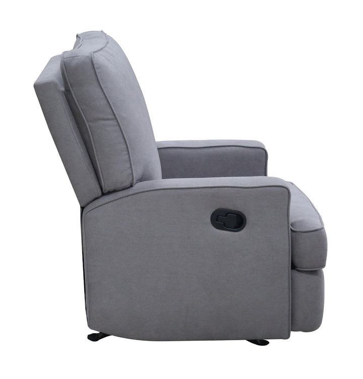 Salma Chenille Rocker Recliner Chair - Gray