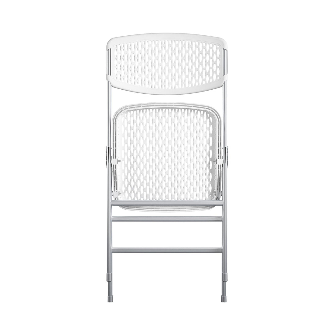 Ultra Comfort Commercial XL Plastic Folding Chair, Set of 2 or 4 - White - 4-Pack