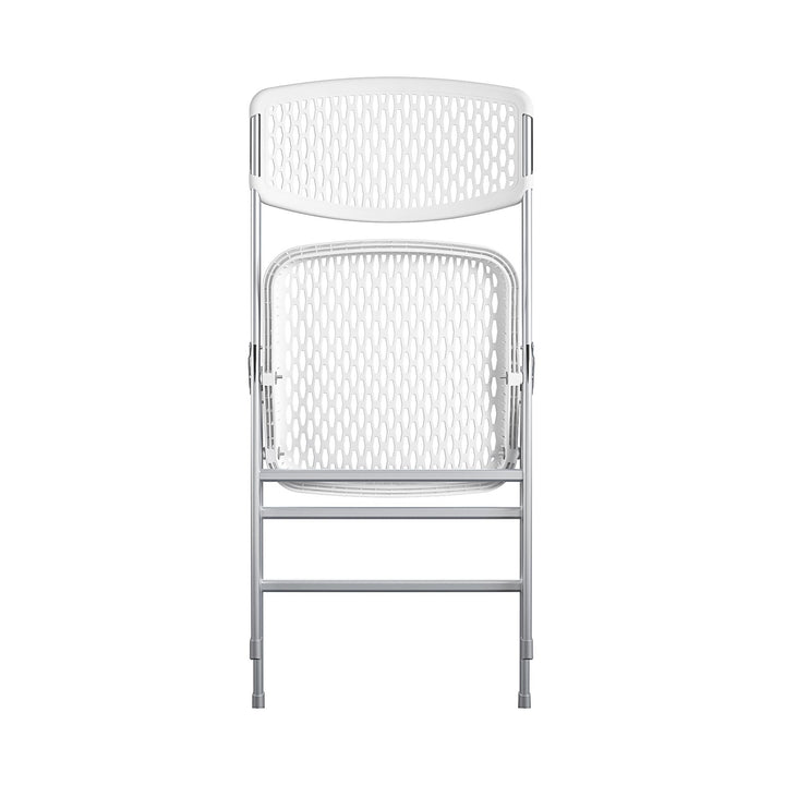 Ultra Comfort Commercial XL Plastic Folding Chair, Set of 2 or 4 - White - 4-Pack