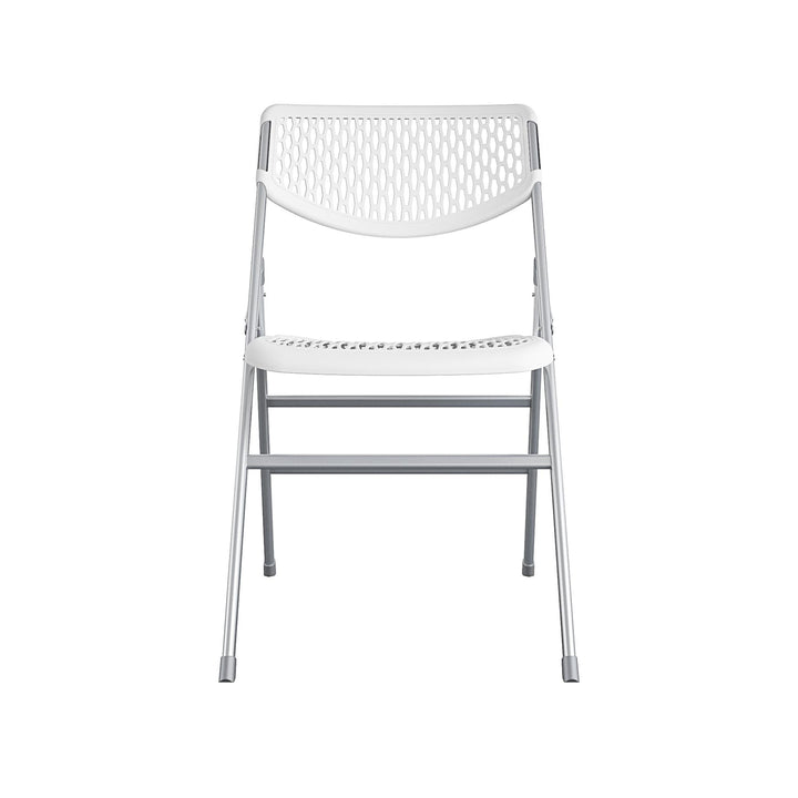 Ultra Comfort Commercial XL Plastic Folding Chair, Set of 2 or 4 - White - 4-Pack