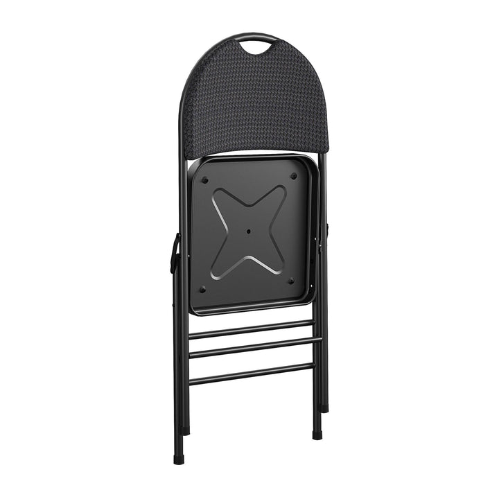 Fabric Padded Metal Triple Braced Folding Chair, Set of 4 - Times - 4-Pack