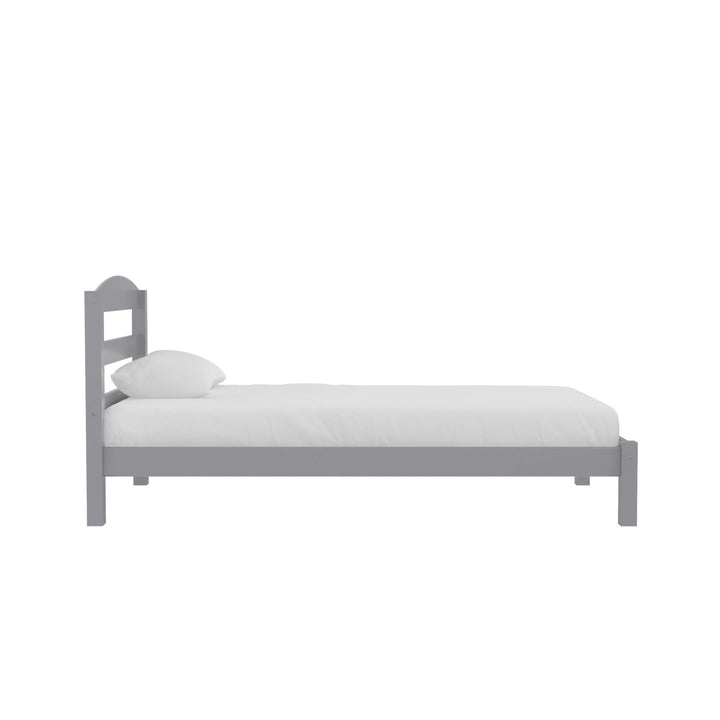 Brycen Kids Twin Size Wood Platform Bed Frame - Gray - Twin