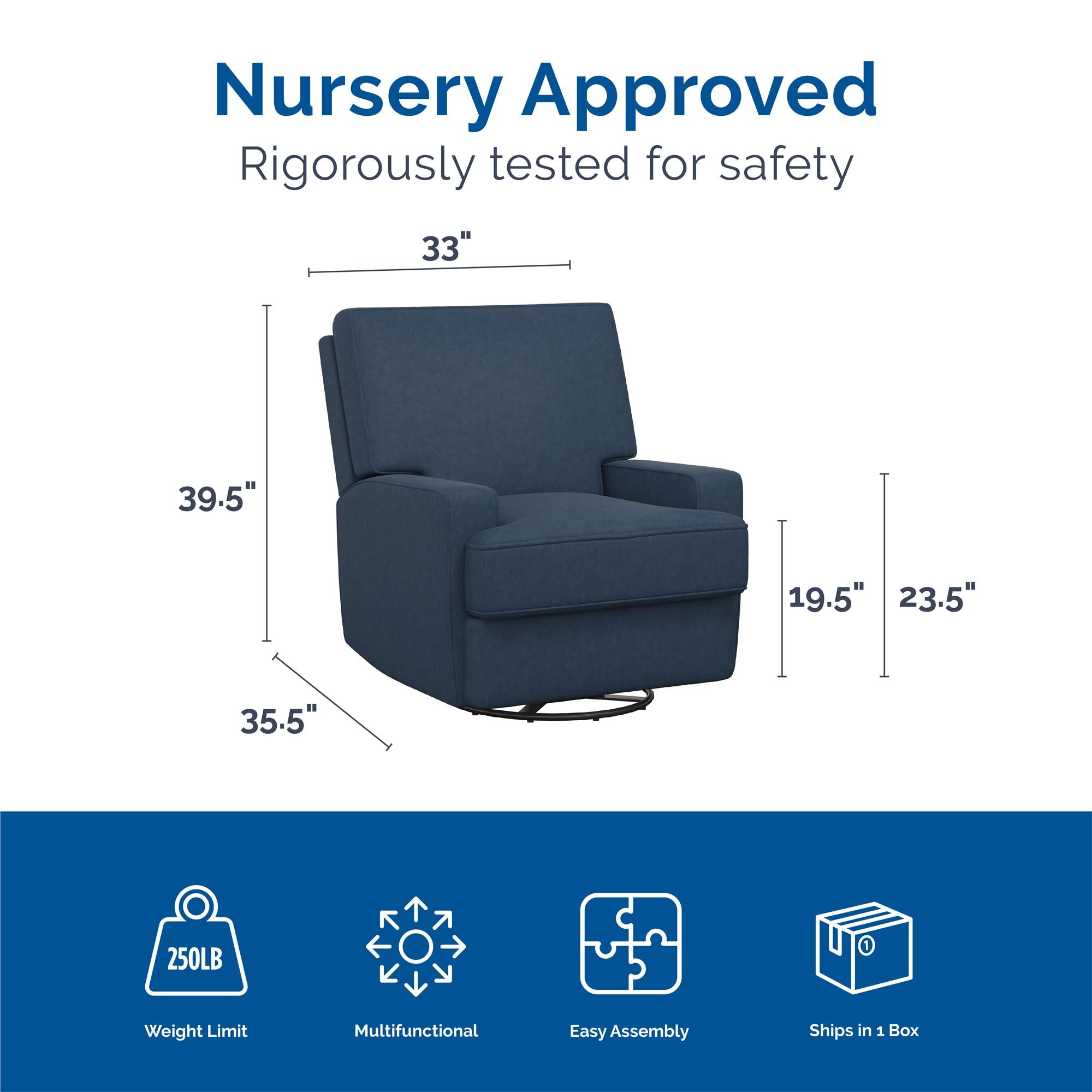 Blue glider online recliner