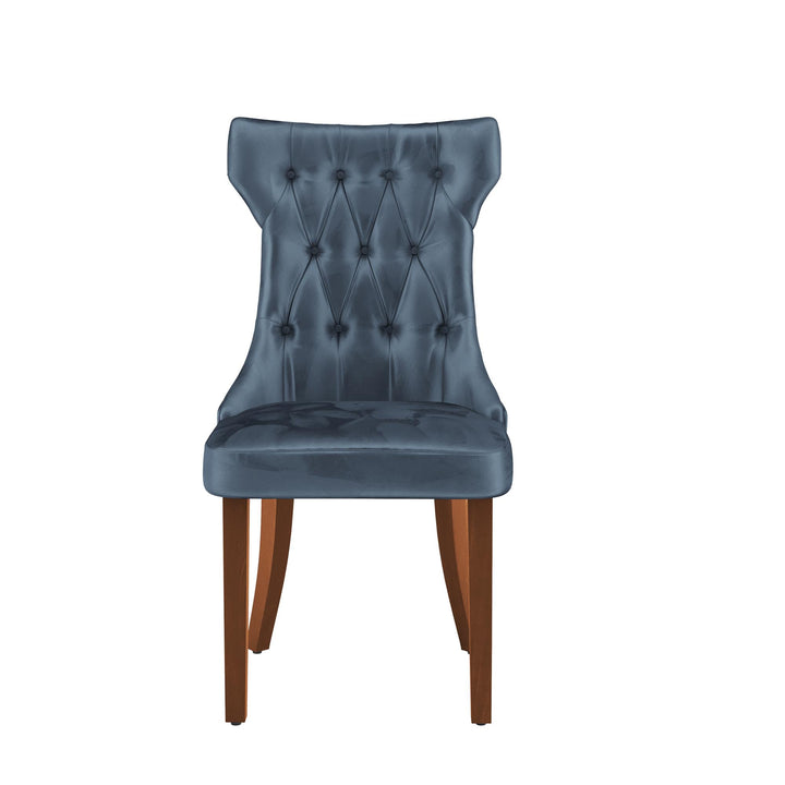 Clairborne Tufted Hourglass Dining Chair, Set of 2 - Navy - Set of 2