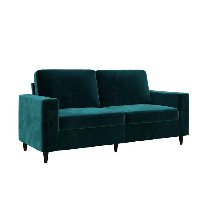 Coral 3 Seater Upholstered Sofa - Green