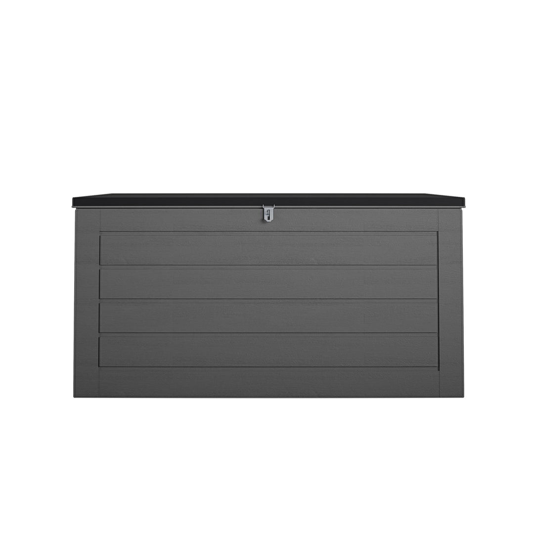 Outdoor Patio Deck Storage Box, Extra Large, 180 Gallons, Black and Charcoal - Black