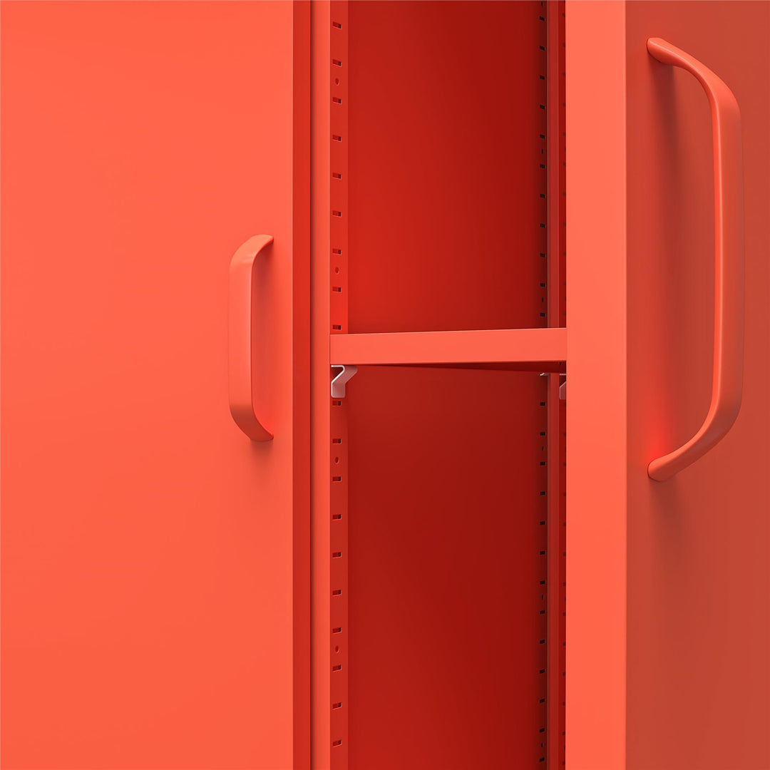 Cache Tall 2 Door Metal Locker Cabinet - Orange