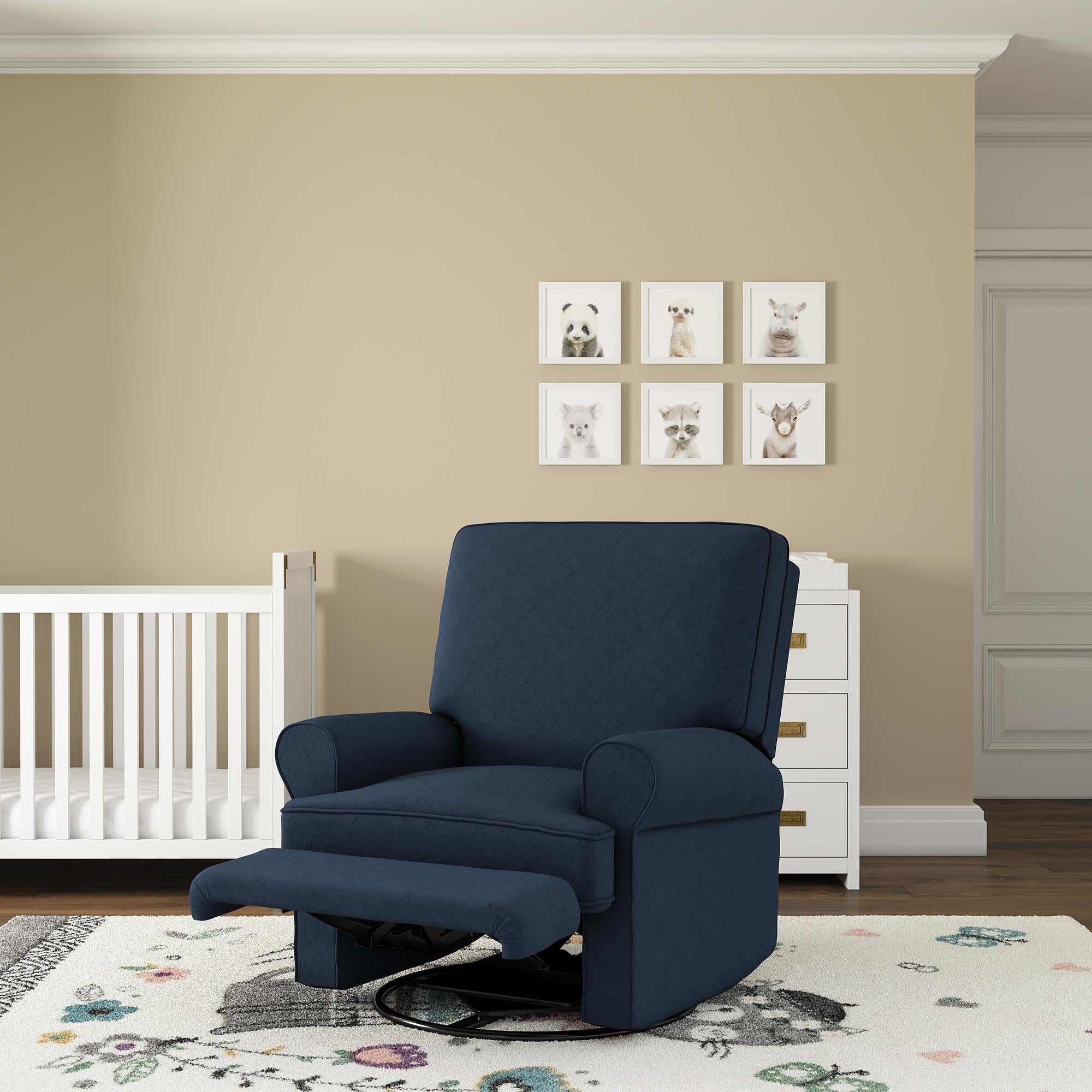 Navy best sale glider recliner