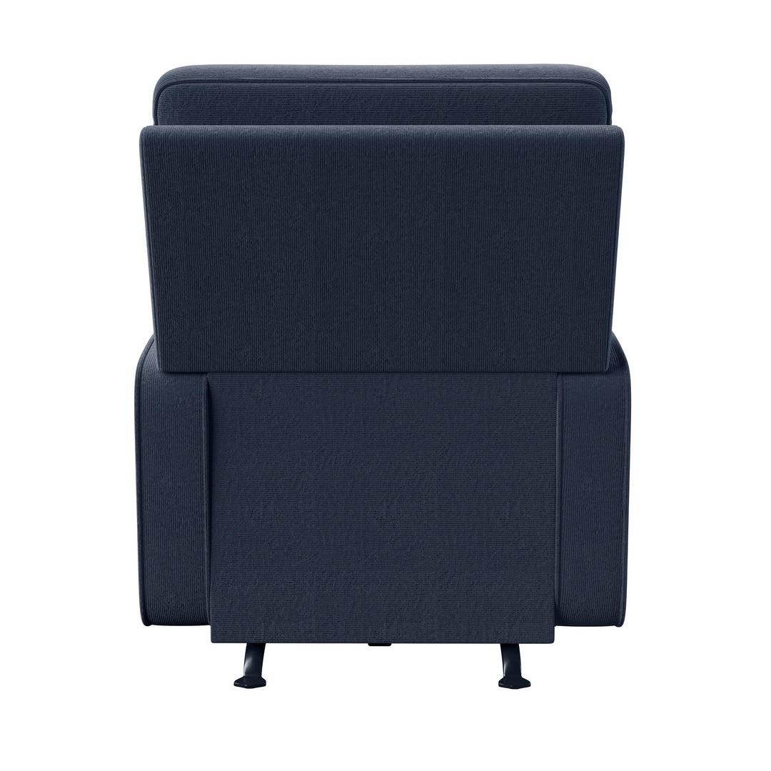 Salma Chenille Rocker Recliner Chair - Navy