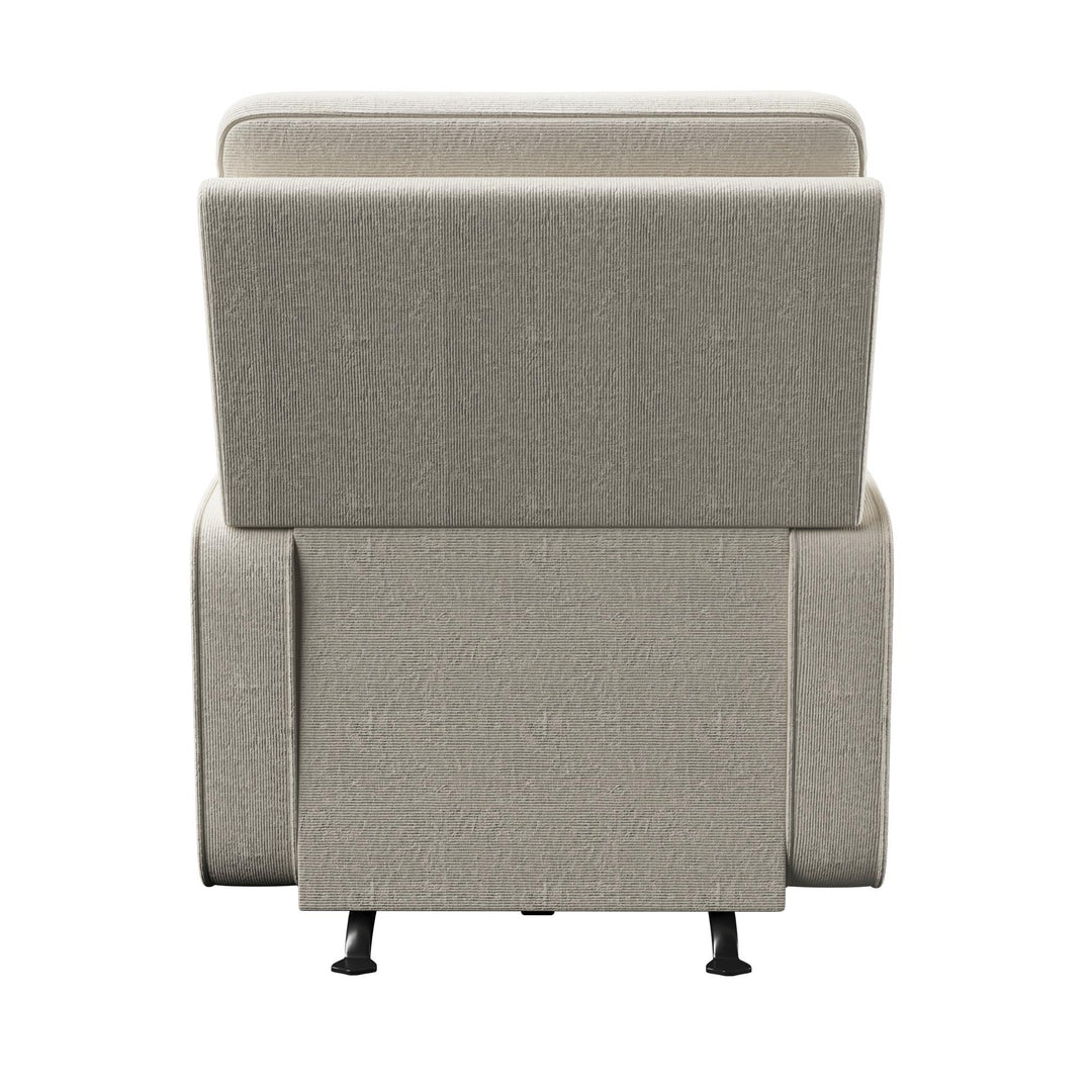 Salma Chenille Rocker Recliner Chair - Beige