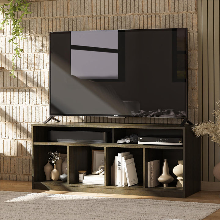 Willow Haven 4 Cube TV Console Space for Components and Media Storage - Espresso