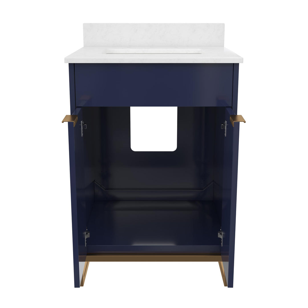 Leona 24 Inch Bathroom Vanity - Navy - 24"