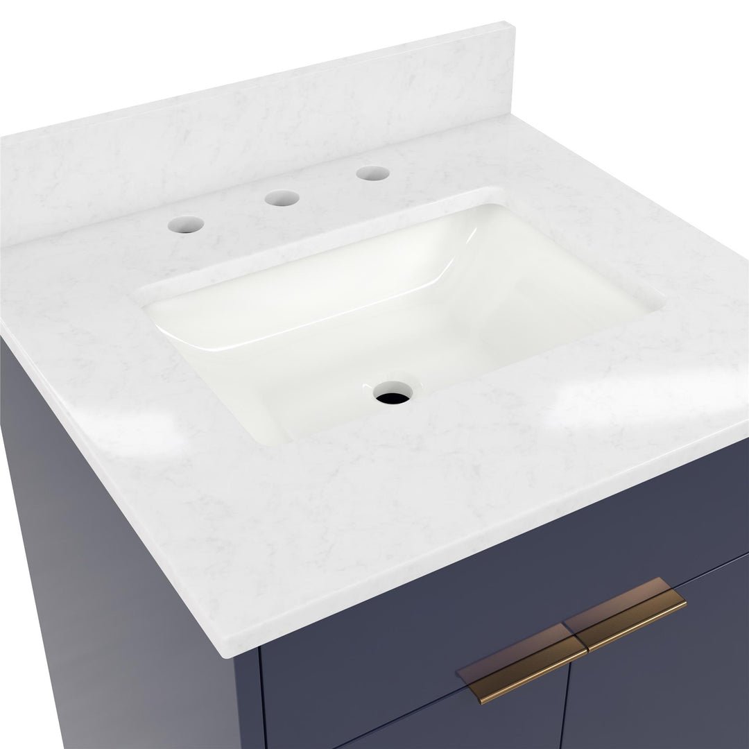 Leona 24 Inch Bathroom Vanity - Navy - 24"