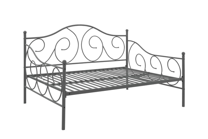 Victoria Metal Daybed with 15 Inch Clearance for Storage - Pewter - Full