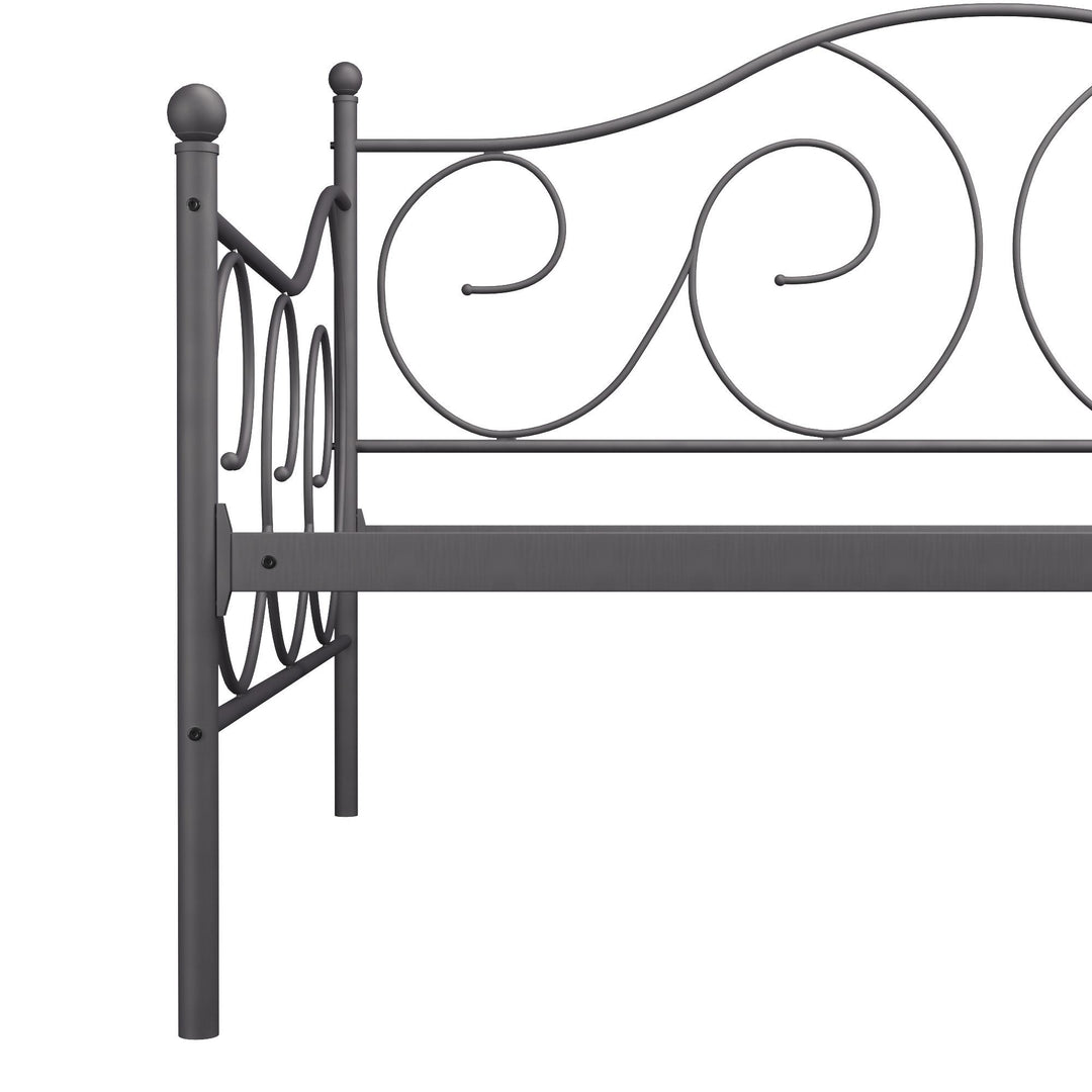 Victoria Metal Daybed with 15 Inch Clearance for Storage - Pewter - Full