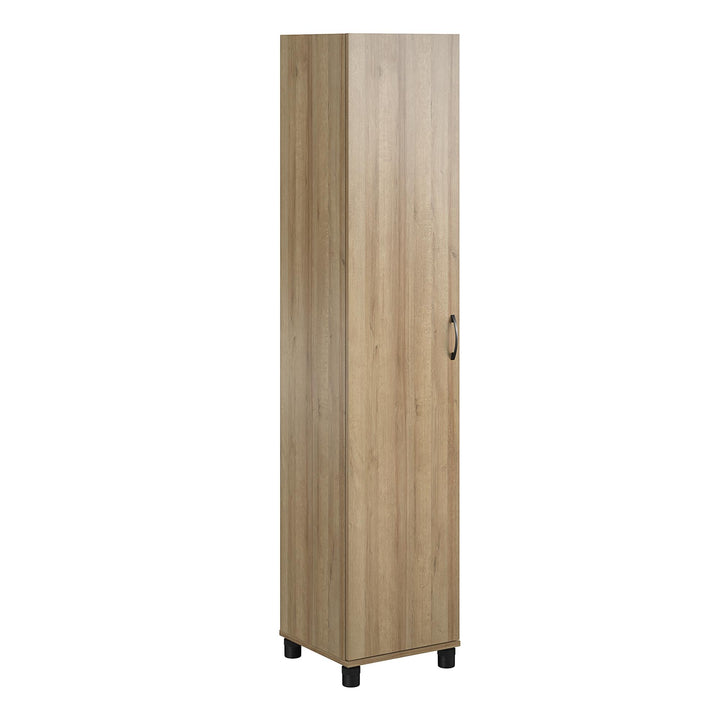 Basin 16 Inch Closed Door Utility Storage Cabinet - Natural