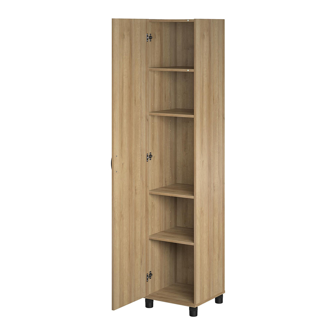 Basin 16 Inch Closed Door Utility Storage Cabinet - Natural